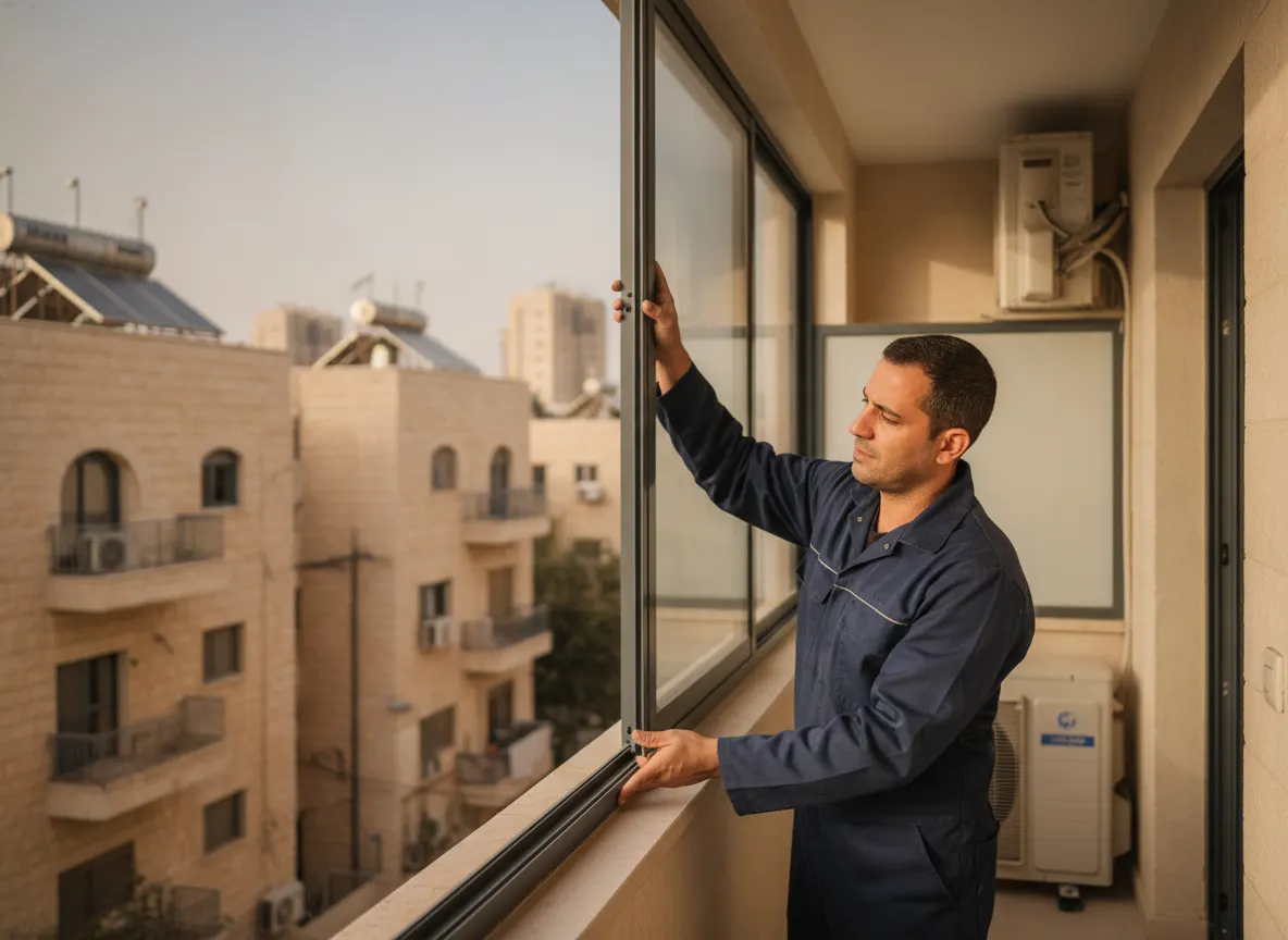 מתקין אלומיניום מרכיב סגירת מרפסת מזוגגת